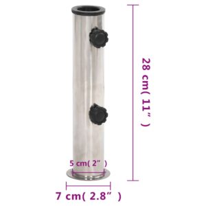 Skėčio pagrindas 38/48mm stulpams, sidabrinis, plienas