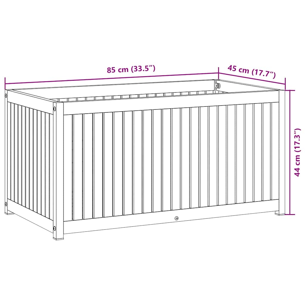 Sodo lovelis, 85x45x44cm, akacijos medienos masyvas ir plienas Sodo lovelis, 85x45x44cm, akacijos medienos masyvas ir plienas
