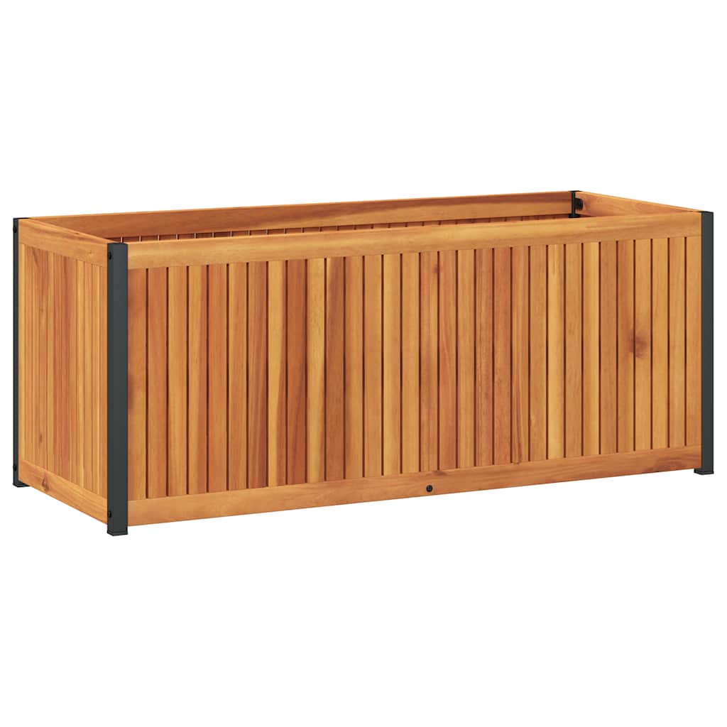 Sodo lovelis, 110x45x44cm, akacijos medienos masyvas ir plienas Sodo lovelis, 110x45x44cm, akacijos medienos masyvas ir plienas - Image 6