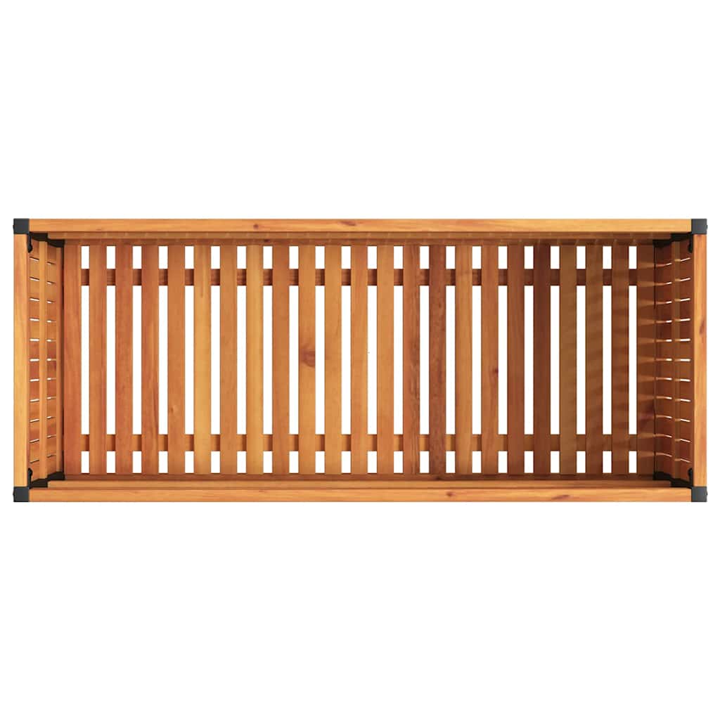 Sodo lovelis, 110x45x44cm, akacijos medienos masyvas ir plienas Sodo lovelis, 110x45x44cm, akacijos medienos masyvas ir plienas - Image 7