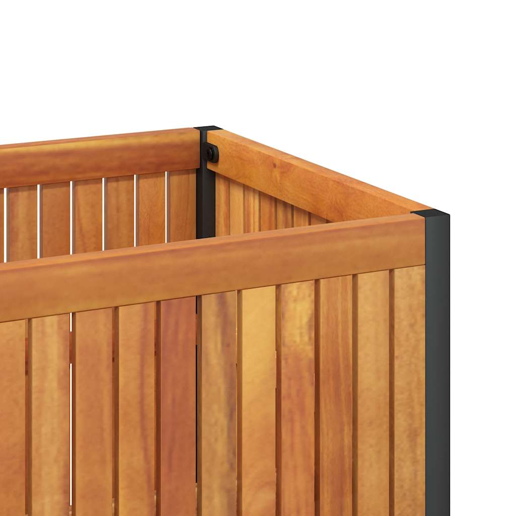 Sodo lovelis, 110x45x44cm, akacijos medienos masyvas ir plienas Sodo lovelis, 110x45x44cm, akacijos medienos masyvas ir plienas - Image 8