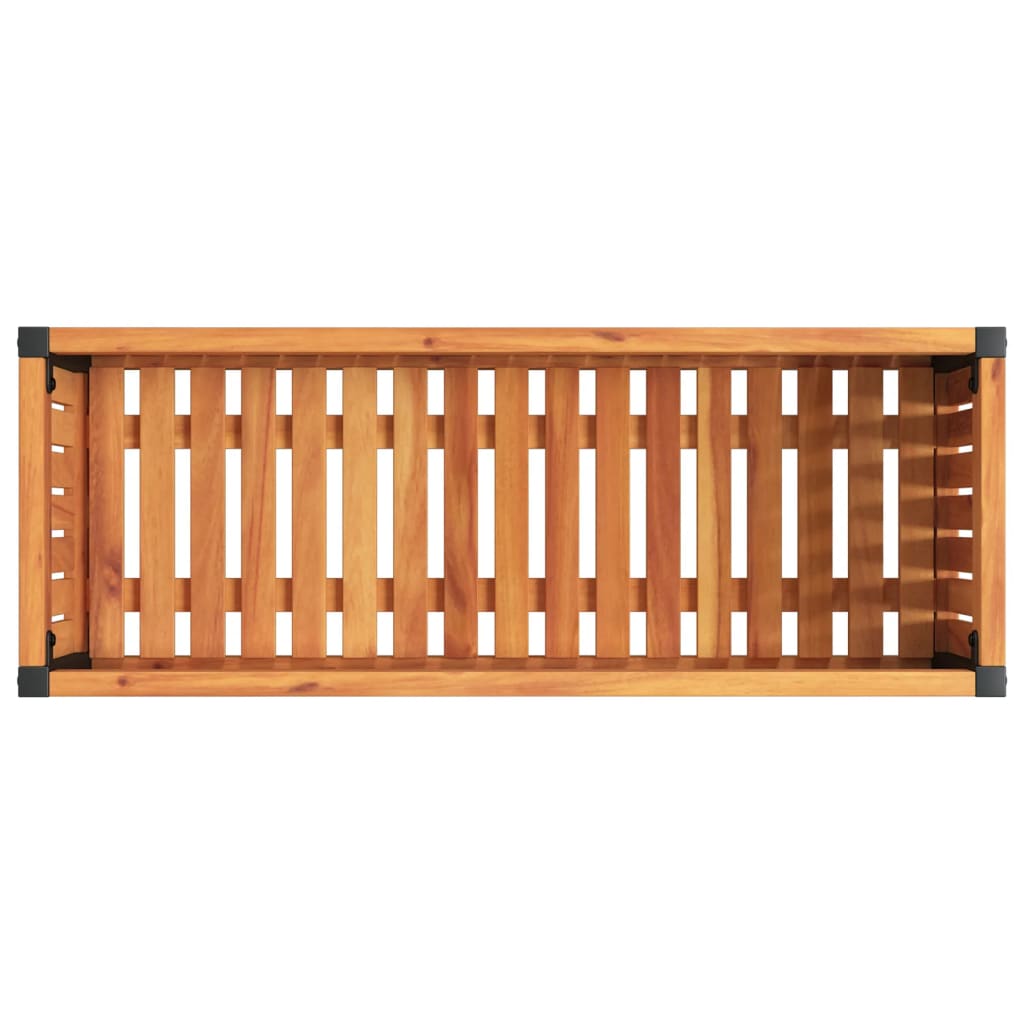 Sodo lovelis, 80x30x27,5cm, akacijos medienos masyvas/plienas Sodo lovelis, 80x30x27,5cm, akacijos medienos masyvas/plienas - Image 7