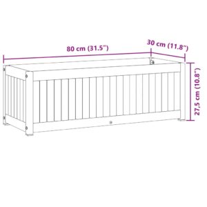 Sodo lovelis, 80x30x27,5cm, akacijos medienos masyvas/plienas