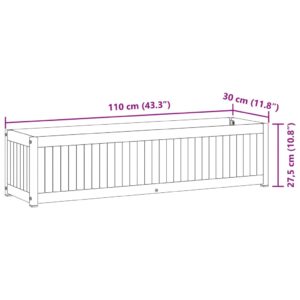 Sodo lovelis, 110x30x27,5cm, akacijos medienos masyvas/plienas