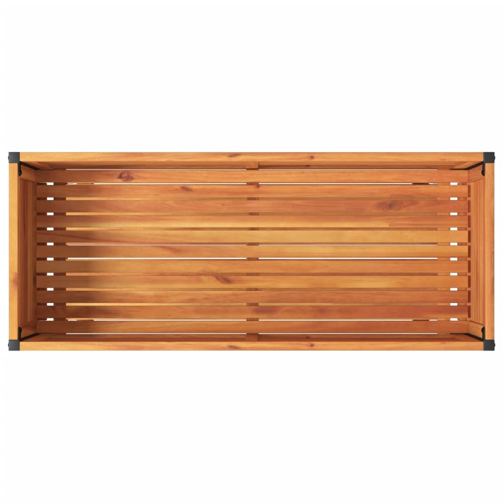 Sodo lovelis su lentyna, 110x45x80cm, akacijos masyvas/plienas Sodo lovelis su lentyna, 110x45x80cm, akacijos masyvas/plienas - Image 7