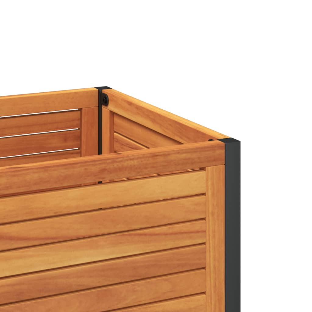 Sodo lovelis su lentyna, 110x45x80cm, akacijos masyvas/plienas Sodo lovelis su lentyna, 110x45x80cm, akacijos masyvas/plienas - Image 8