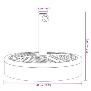 Skėčio nuo saulės pagrindas 38/48mm skersmens stulpams, 25kg