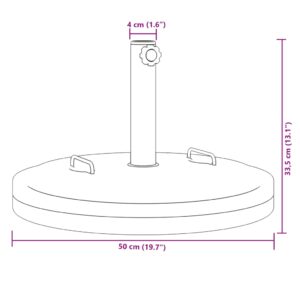 Skėčio nuo saulės pagrindas su rankenomis 38/48mm stulpams