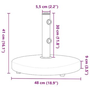 Skėčio nuo saulės pagrindas 32/38/48mm skersmens stulpams, 25kg