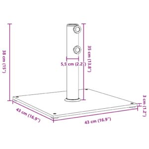 Skėčio nuo saulės pagrindas 32/38/48mm skersmens stulpams, 17kg