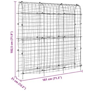 Sodo grotelės vijokliniams augalams, 181x31x182,5cm, plienas