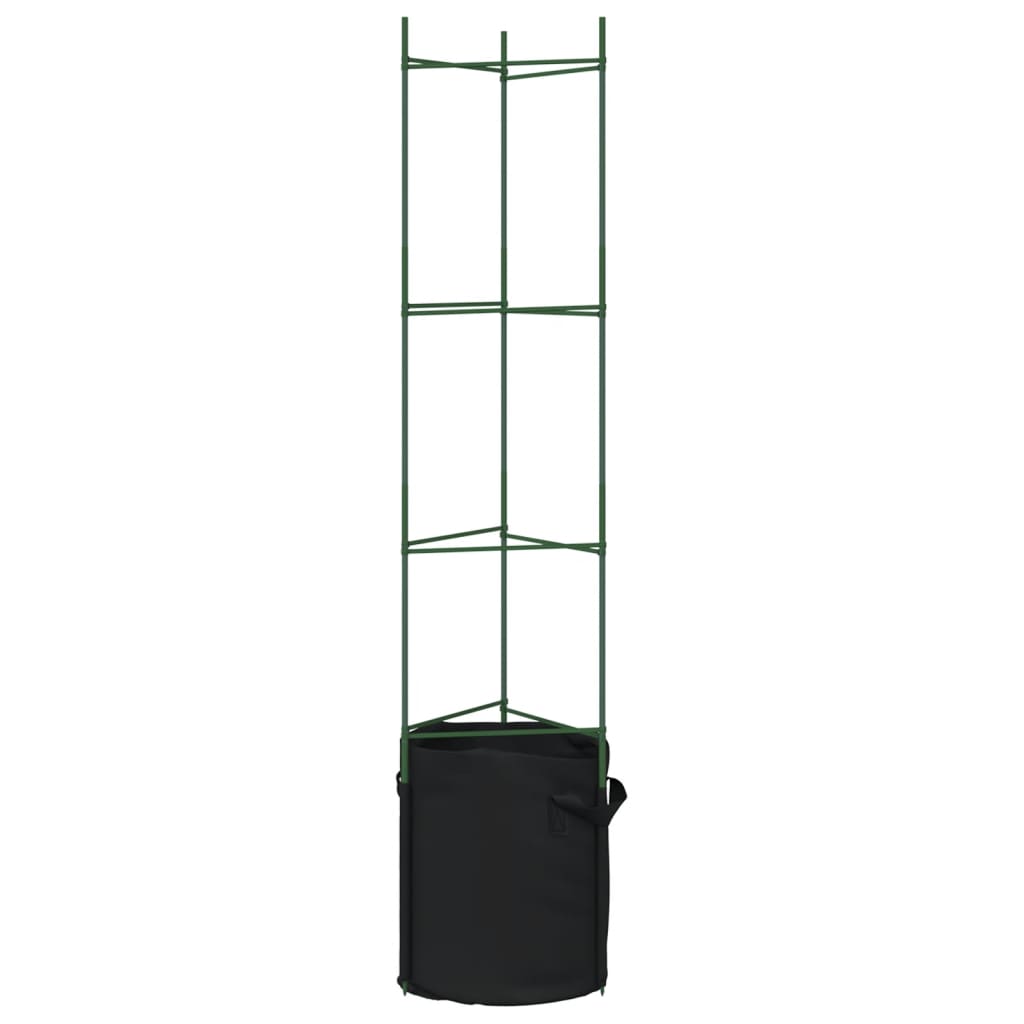 Pomidorų narvai su augalų maišeliais, 4vnt., 154cm, plienas/PP Pomidorų narvai su augalų maišeliais, 4vnt., 154cm, plienas/PP - Image 5