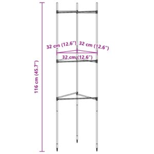 Pomidorų narvai, 6vnt., 116 cm Plienas ir PP