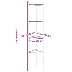 Pomidorų narvai, 8vnt., 154 cm Plienas ir PP