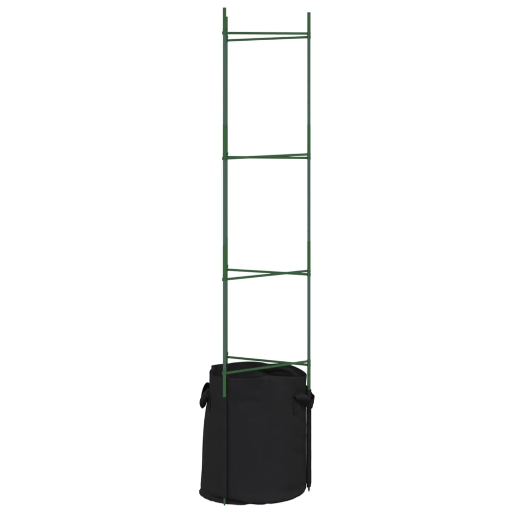 Pomidorų narvai su augalų maišeliais, 8vnt., 154cm, plienas/PP Pomidorų narvai su augalų maišeliais, 8vnt., 154cm, plienas/PP - Image 4