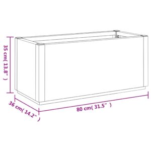 Sodo lovelis, baltos spalvos, 80x36x35cm, PP