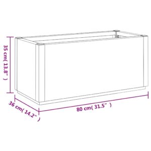 Sodo lovelis, tamsiai pilkos spalvos, 80x36x35cm, PP