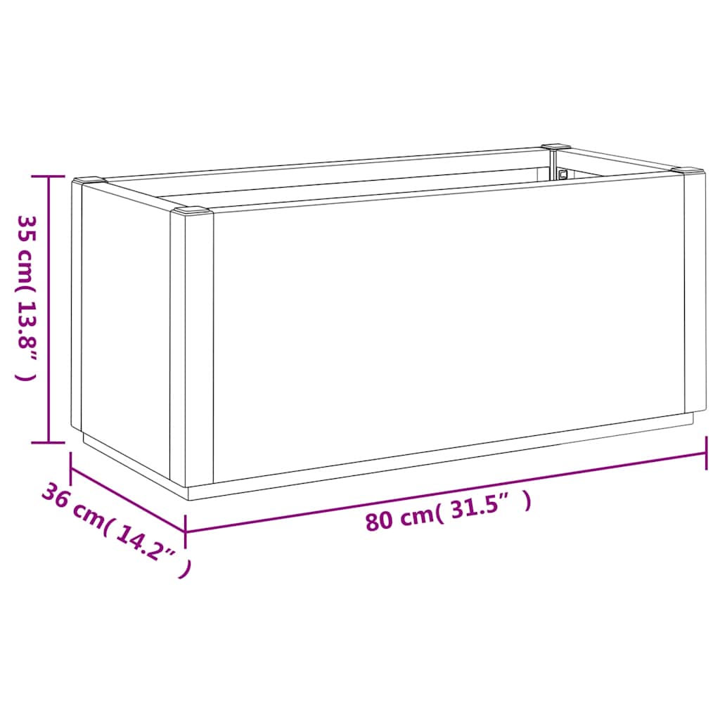 Sodo lovelis, tamsiai pilkos spalvos, 80x36x35cm, PP Sodo lovelis, tamsiai pilkos spalvos, 80x36x35cm, PP