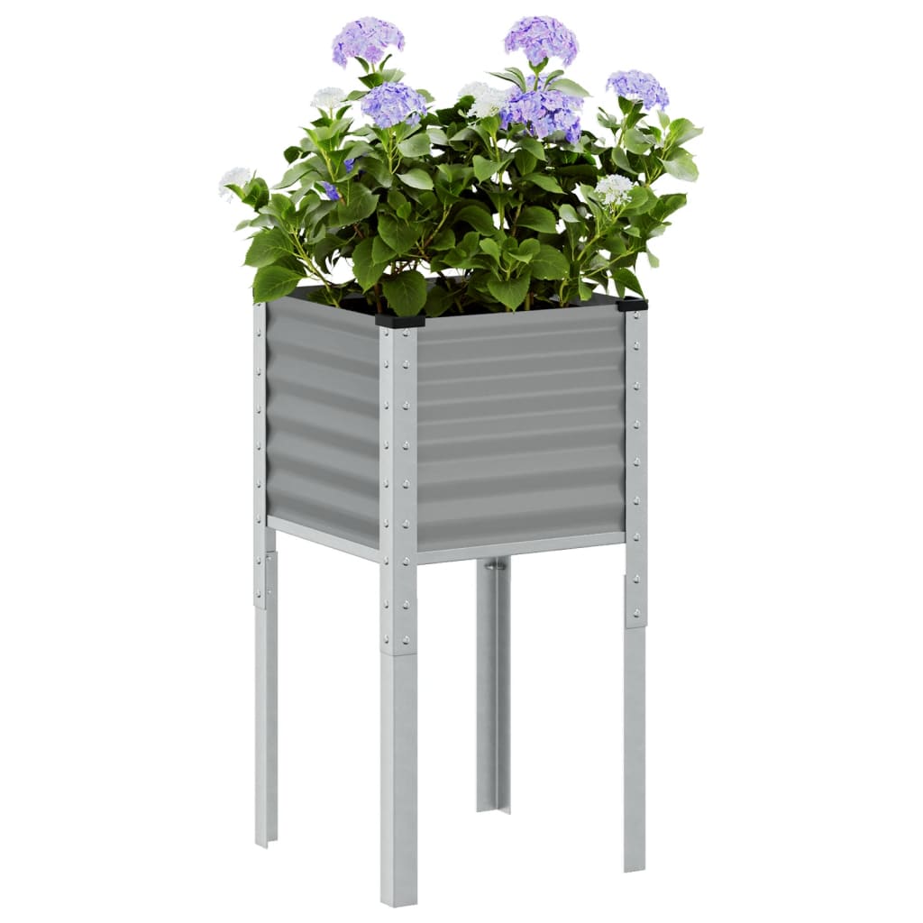 Sodo lovelis, pilkos spalvos, 45x45x88cm, plienas Sodo lovelis, pilkos spalvos, 45x45x88cm, plienas - Image 2