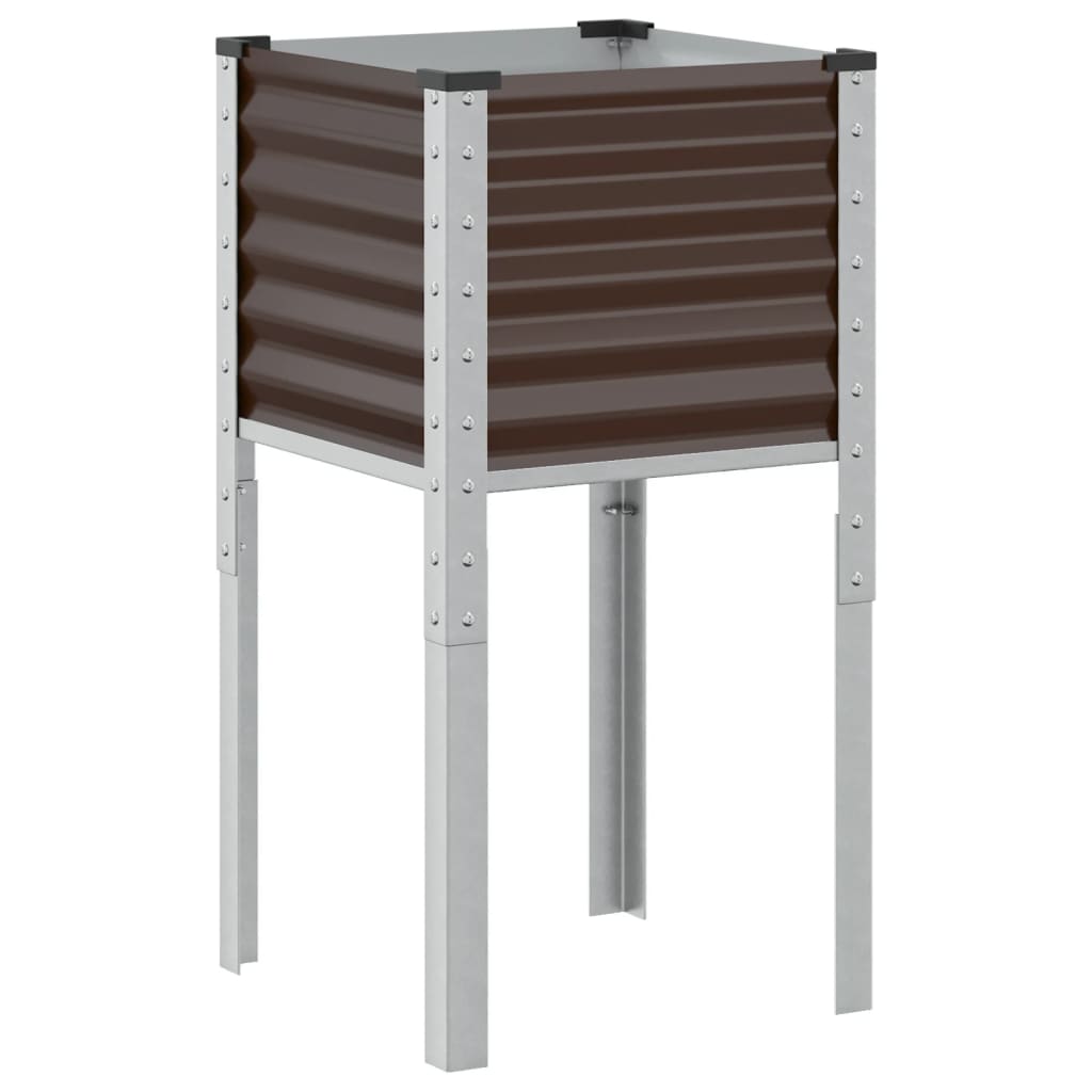 Sodo vazonas, rudas, 45x45x88cm, plienas Sodo vazonas, rudas, 45x45x88cm, plienas - Image 3