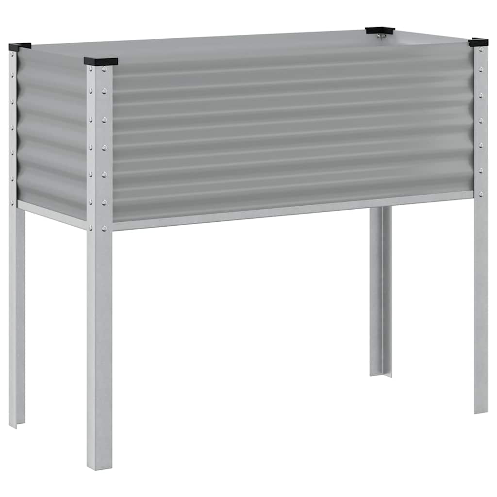 Sodo lovelis, pilkos spalvos, 100x45x90 cm, plienas Sodo lovelis, pilkos spalvos, 100x45x90 cm, plienas - Image 3