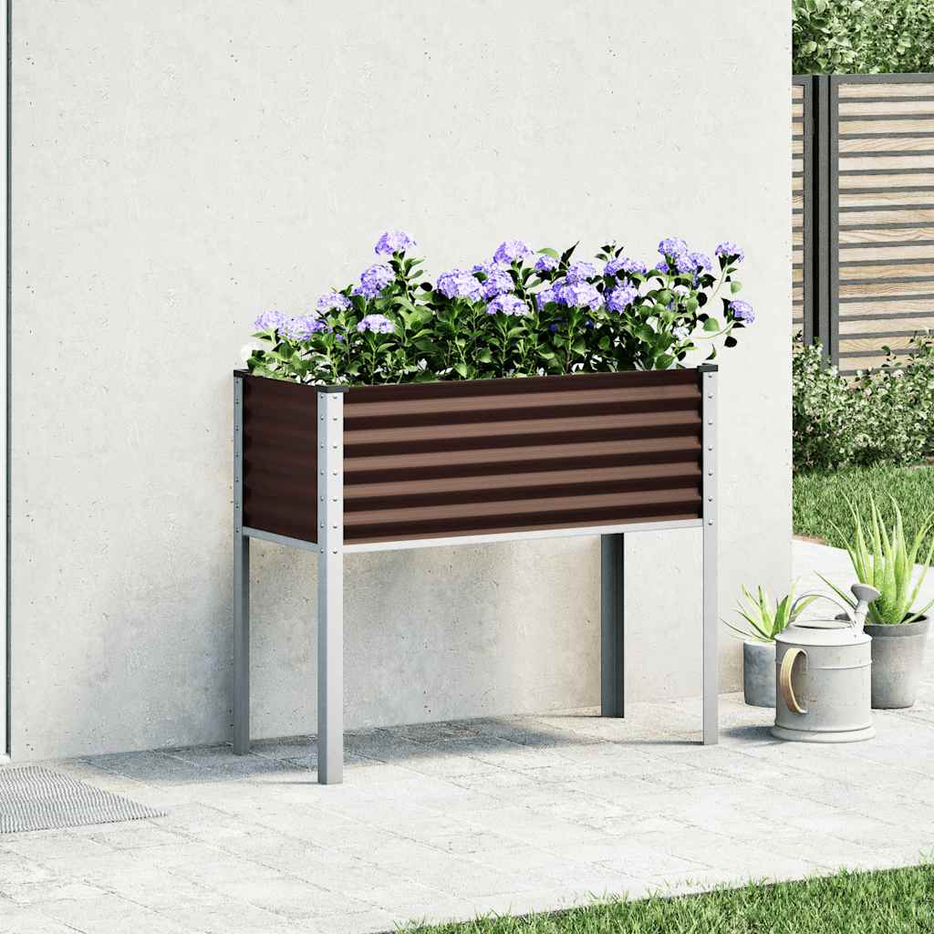 Sodo vazonas, rudas, 100x45x90cm, plienas Sodo vazonas, rudas, 100x45x90cm, plienas - Image 4
