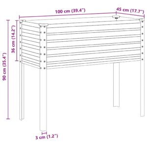 Sodo vazonas, rudas, 100x45x90cm, plienas