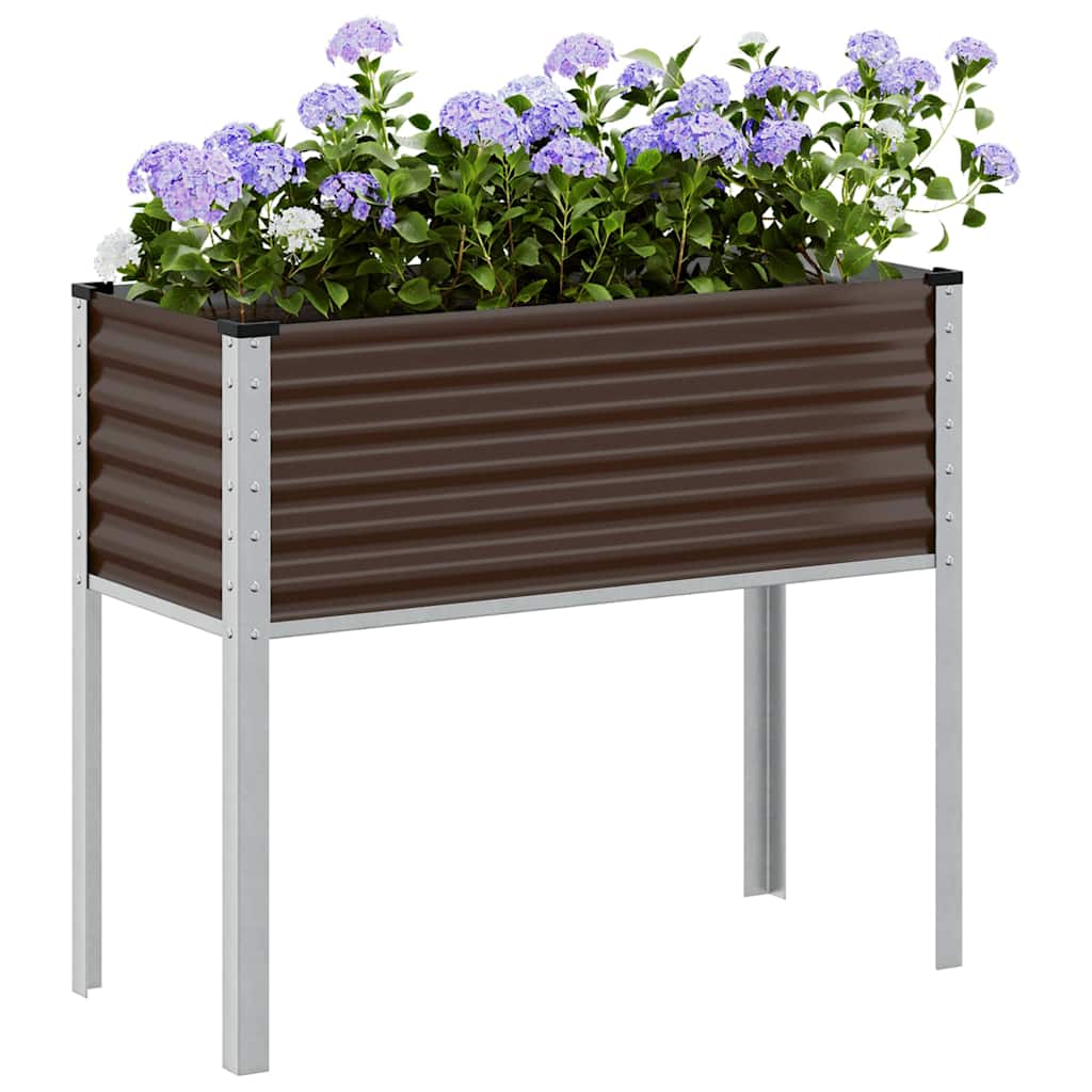 Sodo vazonas, rudas, 100x45x90cm, plienas Sodo vazonas, rudas, 100x45x90cm, plienas - Image 2