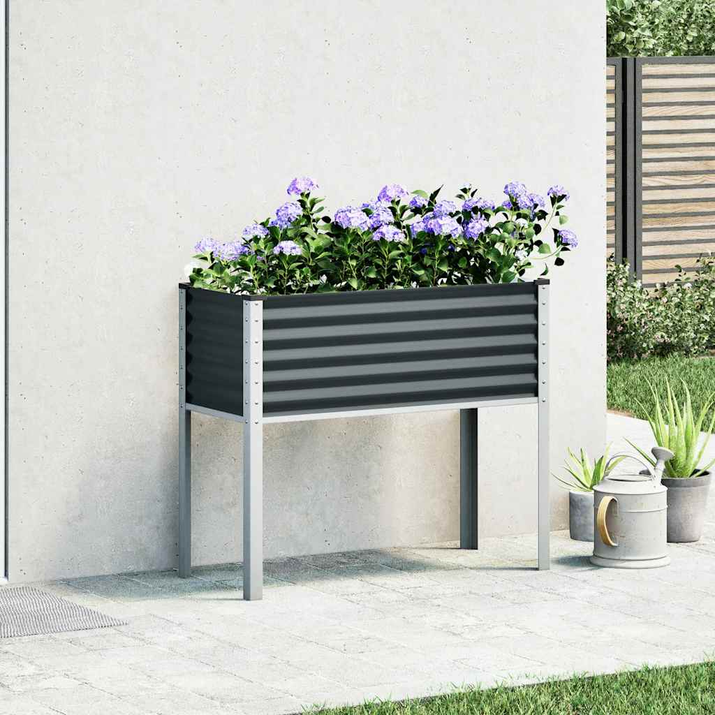 Sodo vazonas, antracito spalvos, 100x45x90cm, plienas Sodo vazonas, antracito spalvos, 100x45x90cm, plienas - Image 4