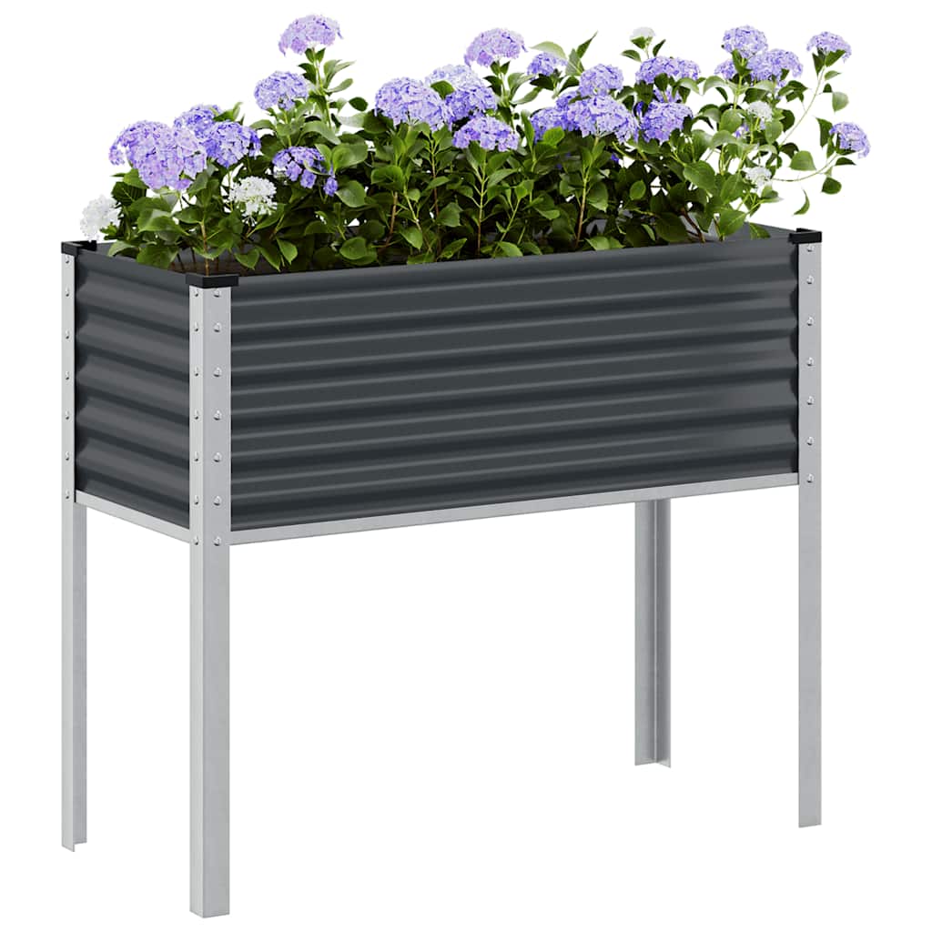 Sodo vazonas, antracito spalvos, 100x45x90cm, plienas Sodo vazonas, antracito spalvos, 100x45x90cm, plienas - Image 2