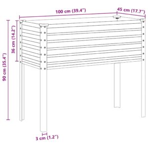 Sodo vazonas, 100x45x90cm, atsparus atmosferos poveikiui plienas