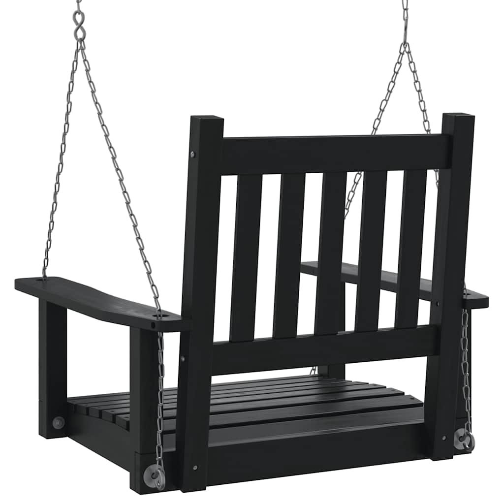 Sodo sūpynės-kėdė su metalinėmis grandinėmis, juoda, eglė Sodo sūpynės-kėdė su metalinėmis grandinėmis, juoda, eglė - Image 6