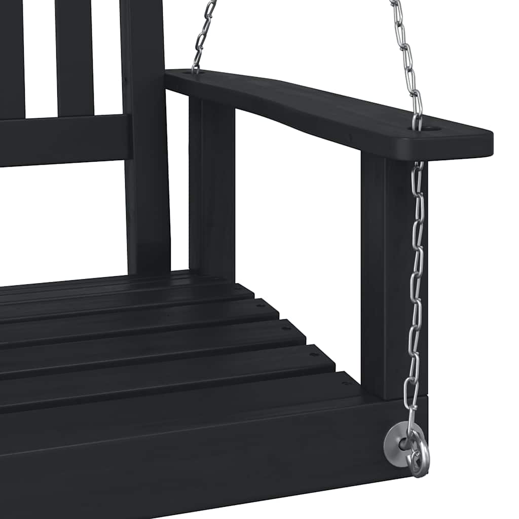 Sodo sūpynės-kėdė su metalinėmis grandinėmis, juoda, eglė Sodo sūpynės-kėdė su metalinėmis grandinėmis, juoda, eglė - Image 7