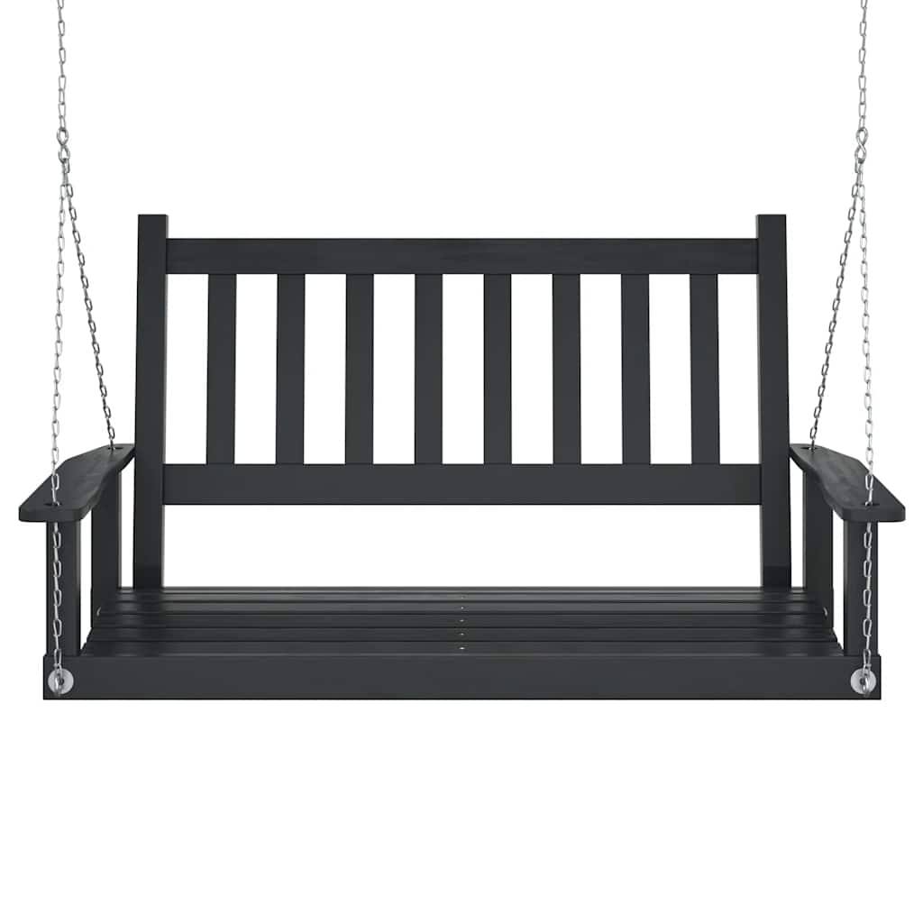 Sodo sūpynės-suoliukas su metalinėmis grandinėmis, juodos, eglė Sodo sūpynės-suoliukas su metalinėmis grandinėmis, juodos, eglė - Image 4