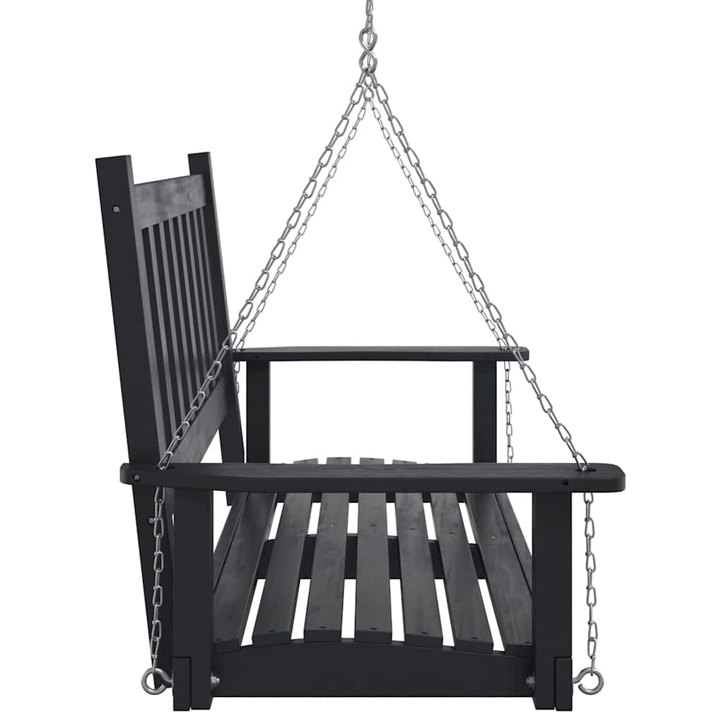 Sodo sūpynės-suoliukas su metalinėmis grandinėmis, juodos, eglė Sodo sūpynės-suoliukas su metalinėmis grandinėmis, juodos, eglė - Image 5