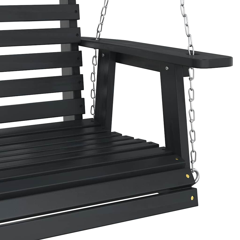 Sodo sūpynės-suoliukas su metalinėmis grandinėmis, juodos, eglė Sodo sūpynės-suoliukas su metalinėmis grandinėmis, juodos, eglė - Image 7