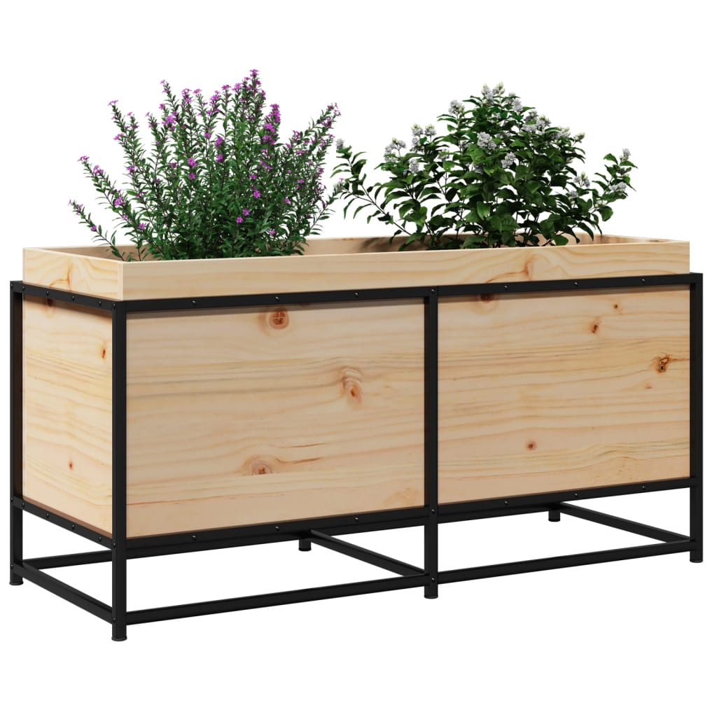 Sodo lovelis, 100x40x50cm, pušies medienos masyvas Sodo lovelis, 100x40x50cm, pušies medienos masyvas - Image 4