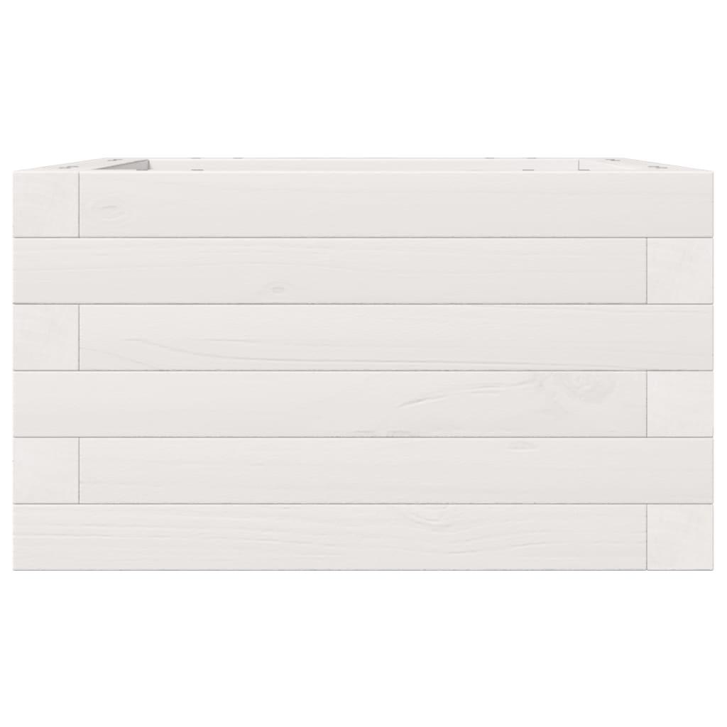 Sodo lovelis, baltas, 40x40x23cm, pušies medienos masyvas Sodo lovelis, baltas, 40x40x23cm, pušies medienos masyvas - Image 5