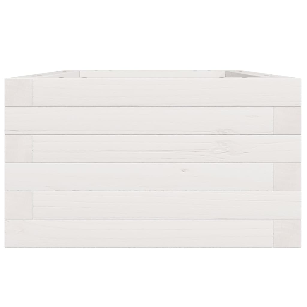 Sodo lovelis, baltas, 40x40x23cm, pušies medienos masyvas Sodo lovelis, baltas, 40x40x23cm, pušies medienos masyvas - Image 6