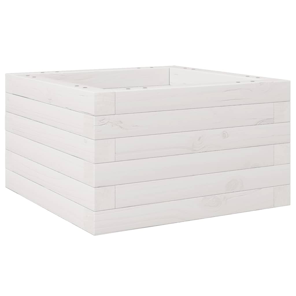 Sodo lovelis, baltas, 40x40x23cm, pušies medienos masyvas Sodo lovelis, baltas, 40x40x23cm, pušies medienos masyvas - Image 7