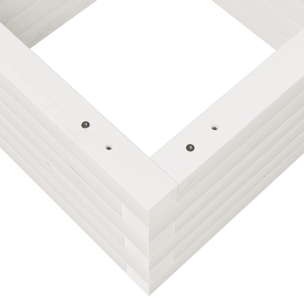 Sodo lovelis, baltas, 40x40x23cm, pušies medienos masyvas Sodo lovelis, baltas, 40x40x23cm, pušies medienos masyvas - Image 8