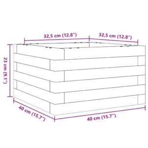 Sodo lovelis, 40x40x23cm, impregnuota pušies mediena