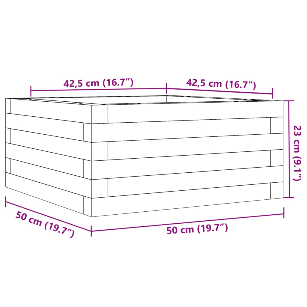 Sodo lovelis, 50x50x23cm, pušies medienos masyvas Sodo lovelis, 50x50x23cm, pušies medienos masyvas