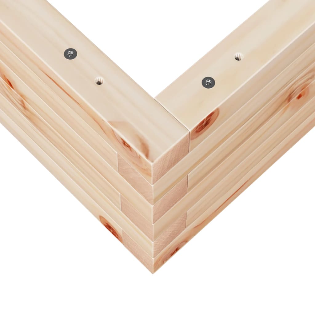 Sodo lovelis, 60x60x23cm, pušies medienos masyvas Sodo lovelis, 60x60x23cm, pušies medienos masyvas - Image 8