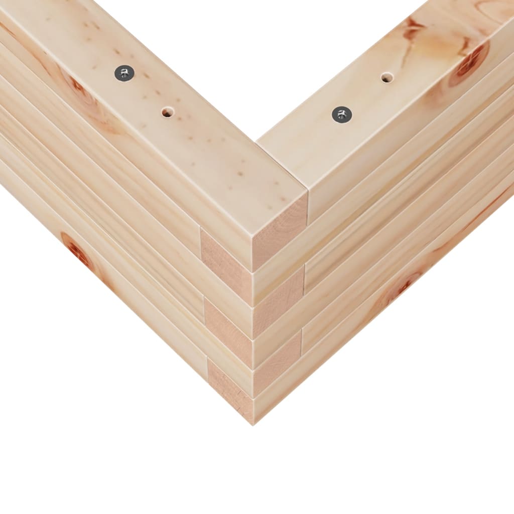 Sodo lovelis, 70x70x23cm, pušies medienos masyvas Sodo lovelis, 70x70x23cm, pušies medienos masyvas - Image 8