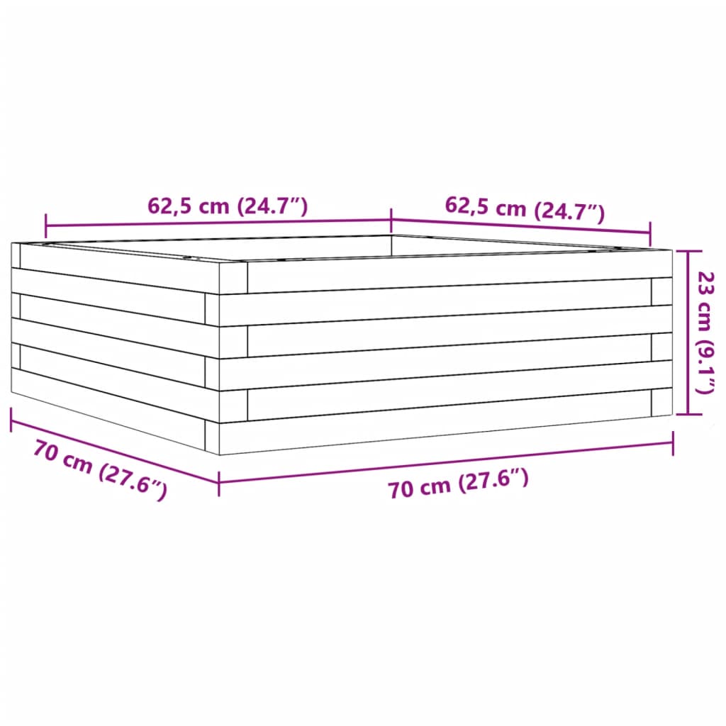 Sodo lovelis, 70x70x23cm, pušies medienos masyvas Sodo lovelis, 70x70x23cm, pušies medienos masyvas