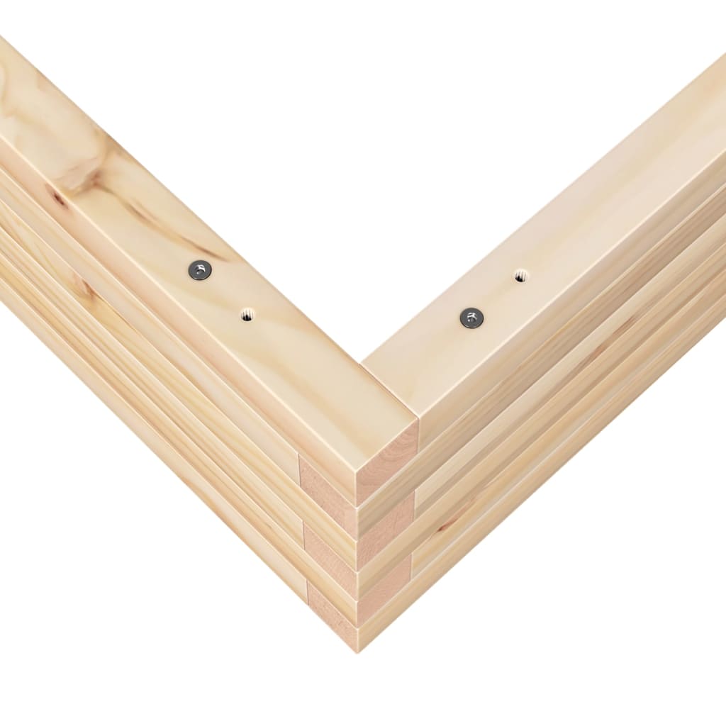 Sodo lovelis, 90x90x23cm, pušies medienos masyvas Sodo lovelis, 90x90x23cm, pušies medienos masyvas - Image 8