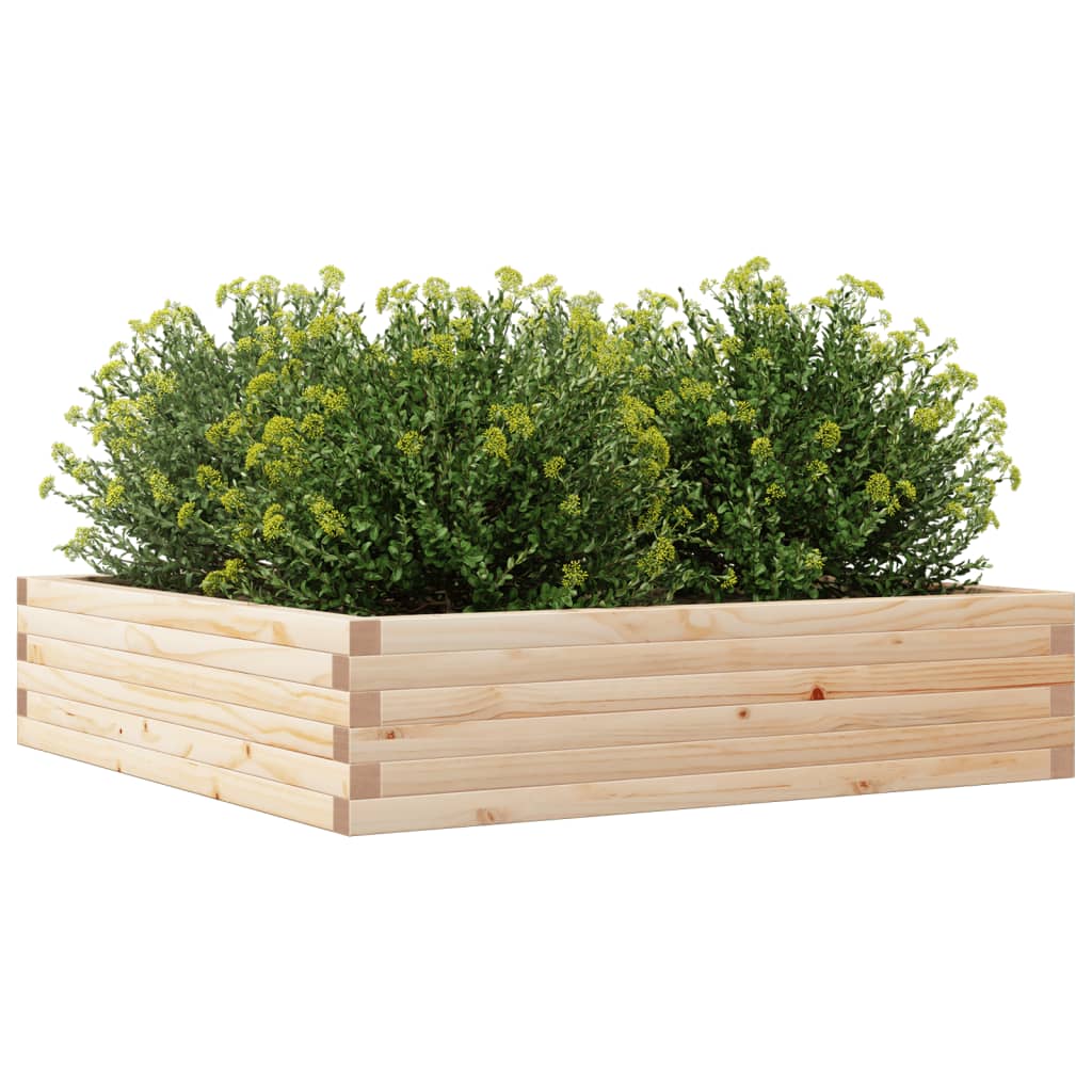 Sodo lovelis, 100x100x23cm, pušies medienos masyvas Sodo lovelis, 100x100x23cm, pušies medienos masyvas - Image 4