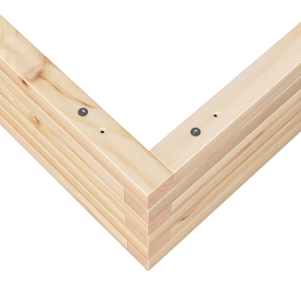 Sodo lovelis, 100x100x23cm, pušies medienos masyvas Sodo lovelis, 100x100x23cm, pušies medienos masyvas - Image 8