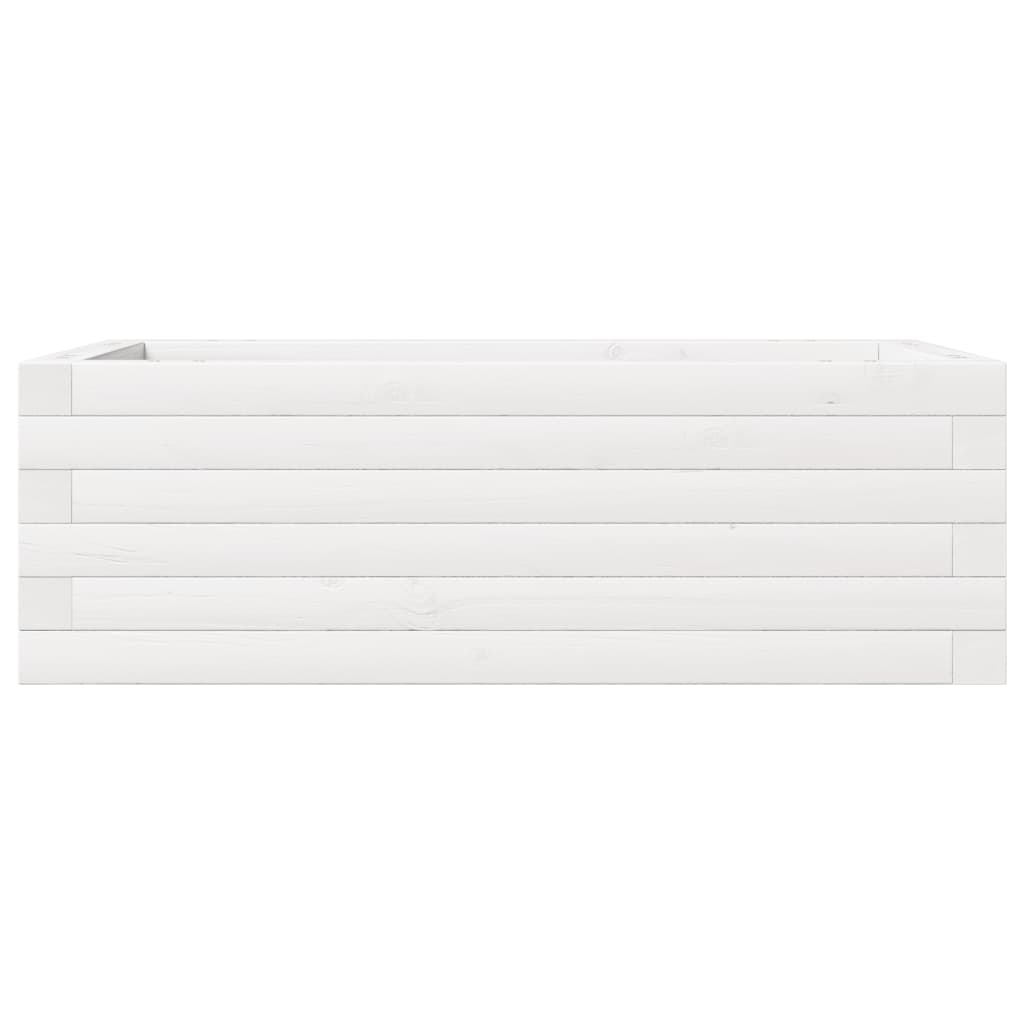 Sodo lovelis, baltas, 70x40x23cm, pušies medienos masyvas Sodo lovelis, baltas, 70x40x23cm, pušies medienos masyvas - Image 5